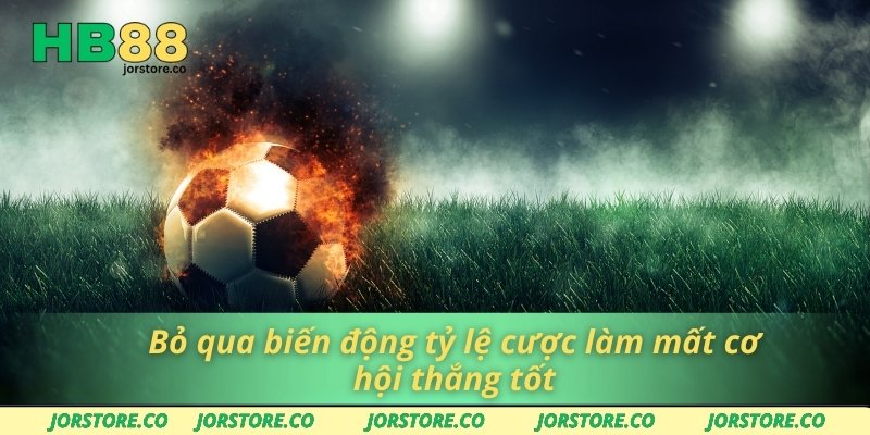Bỏ qua biến động tỷ lệ cược làm mất cơ hội thắng tốt